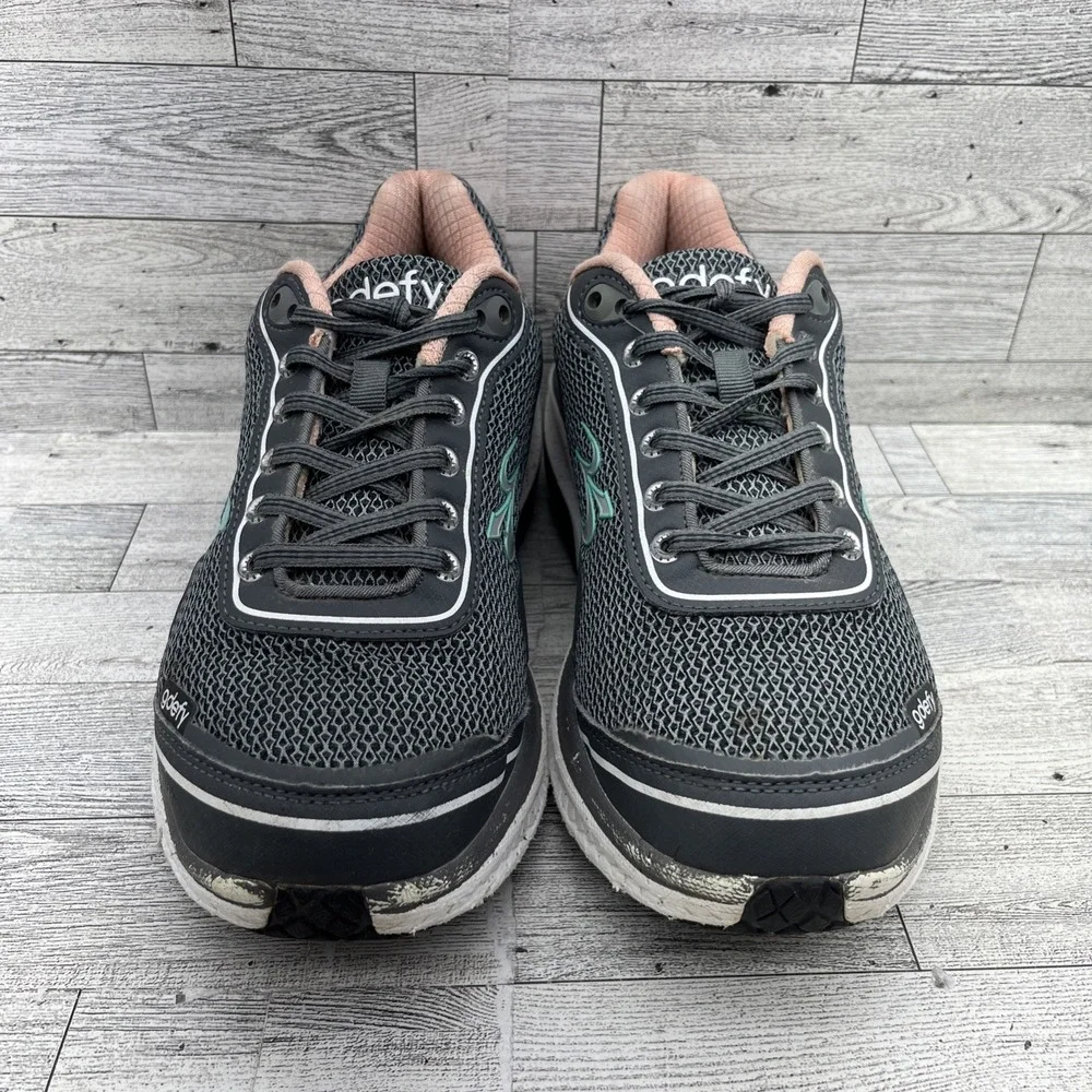Gravity Defyer GDEFY Mighty Walk Gray Pink Athletic Shoes TB9024FGP Women Sz 8.5